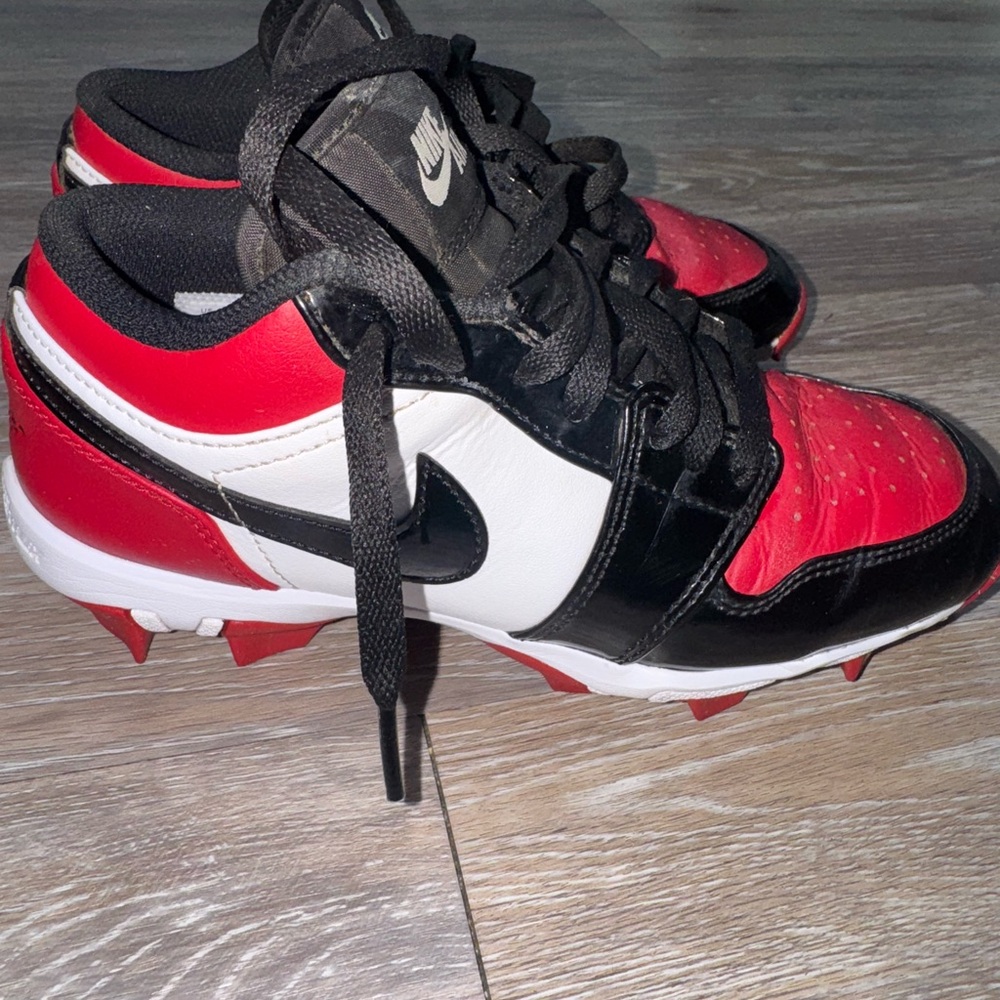 Nike Kids Red and Black Cleats